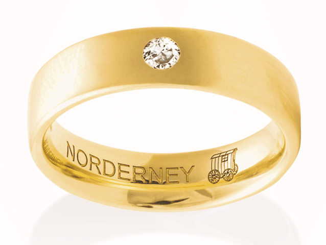 Norderney Trauring mit Lasergravur
