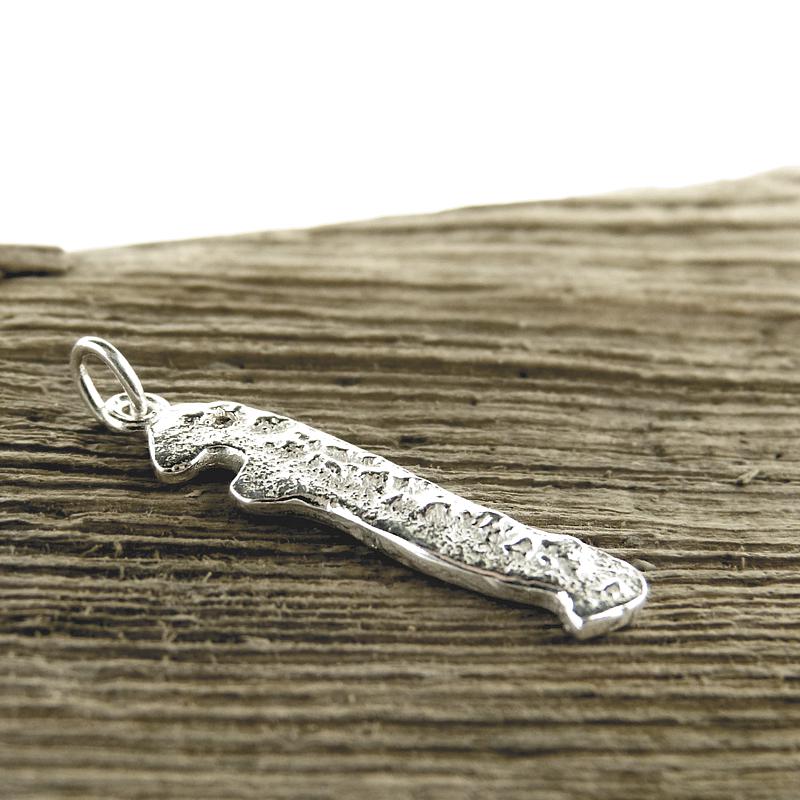 Insel Anhänger längs mit Diamant